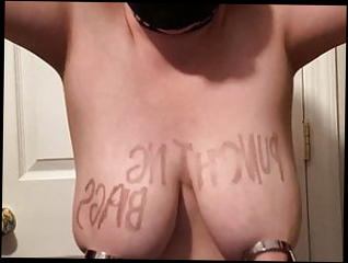 Video 1461717001: ball gag nipple clamps, fucked nipple clamps, clamped nipples slut, slave slut training, huge ball gag, straight humiliation, clamped pain, gagged pig, puffy