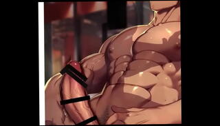 Video 1593568365: gay anime, hot anime, gym gay