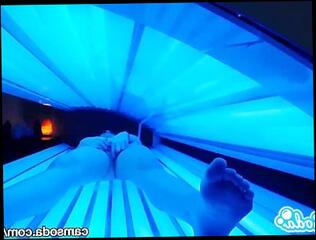 Watch the video about Teen latina gets caught rubbing her clit while using a tanning bed