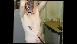 Video 1650508805: fetish crossdresser sissy, bdsm nipple clamps, sissy crossdresser homemade, amateur sissy crossdresser, tits nipple clamps, small tit submissive, sissy webcam, cage