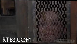 Video 132134915: bondage domination bdsm rough, bondage slave domination, bdsm fetish slave, domination bdsm rough sex, bdsm hardcore bondage, stripping inside cage, angel stripping