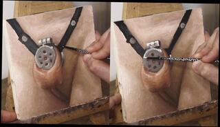 Video 1611190353: cuckold pov joi, fetish pov joi, sissy femboy amateur, amateur femboy solo, caged femboy, sissy strap, bondage cage, solo male joi, cage ball, strapping cock, amateur pov close, shaved femboy