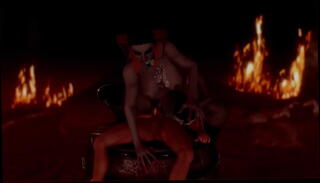 Watch the video about Hot black bitch shaking her monster penetration