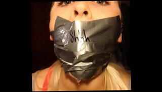 Video 1592043265: bondage ball gag, bdsm ball gag, bondage gagged girl, bdsm slut gagging, bondage amateur bdsm, self bondage gagged, mouth gag bondage, ball gagged drooling, ball gagged blonde, gagged women, homemade bondage, little gagging, girl duct