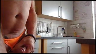 Video 1549659001: gay man wanking, thong wank
