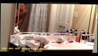 Video 1084543501: amateur striptease, straight amateur, shower striptease, bathroom striptease, brunette striptease