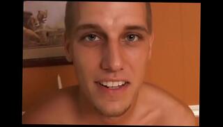 Watch the video about Striking blonde perfection Candice drilled by stud