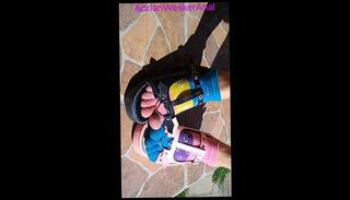 Video 1653856573: solo male feet fetish, bare feet fetish, amateur solo male, solo male outdoors, solo male public