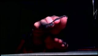 Video 19216505: toes feet foot, nylon pantyhose foot, foot soles toes, toes wrinkled soles