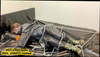 Video 1404969055: latex fetish bondage, chain bondage, japanese latex bondage, bondage vibrator orgasm, woman bondage, bondage masturbation, play self bondage, leather bondage, asian bondage