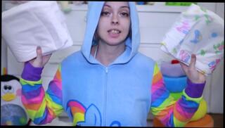 Video 1514790703: diaper fetish, fetish model, solo model, diaper girl, angel model, female model