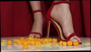 Watch the video about Stomping out 45 cheese balls
