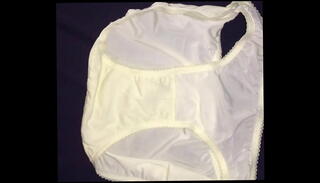 Video 947261595: boy solo cumshot, panties solo, cum white panties