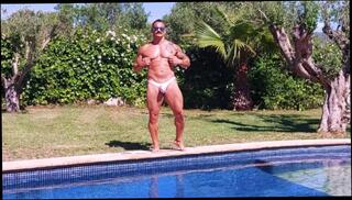 Video 1581159633: gay daddy feet, gay men feet, amateur feet, muscle feet, tattooed feet, gay thong, gay spandex