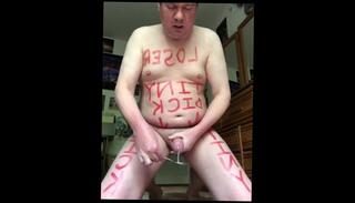 Video 1260688703: fetish solo masturbation, fetish humiliation, tiny dick cum, solo male masturbation cumshot, solo amateur masturbation, spoon cum