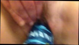 Watch the video about Fucking a water bottle cuming and twitching hard