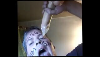 Video 653207325: condom bukkake, condom cum swallow, bukkake cum facials, gay condom, loaded condom, mouthful bukkake, cum faggot