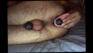 Video 1524936885: dildo solo boy, solo anal dildo, gay solo dildo, stretching hairy, hairy hole, cage