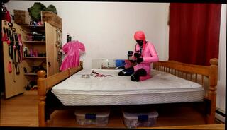 Video 1587363504: latex bdsm fetish, latex solo, dildo bondage, solo shemale toying, shemale lingerie solo, solo toy hd, stockings latex lingerie, belt bondage, self bondage, large dildo, canadian shemale