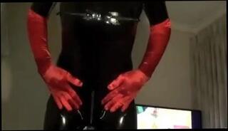 Video 121548701: latex oil, gay crossdresser