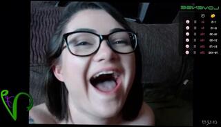 Watch the video about Ms. Vixen sucks cock till it explodes on her face