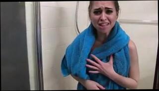 Video 136564904: brother sister, pov skinny, blowjob skinny, sister taking shower