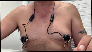 Video 1624357443: nipple clamps vibrator, solo amateur toys, amateur mature solo, solo male toy, solo pleasure