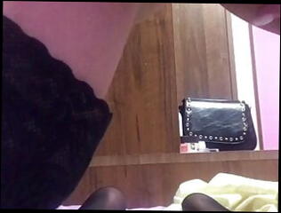 Watch the video about A bitch in a leather outfit shows tits