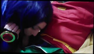 Video 1587213363: amateur teen babe blowjob, big tits amateur babe, amateur cosplay teen, big tits babe playing, beast boy, big tits raven