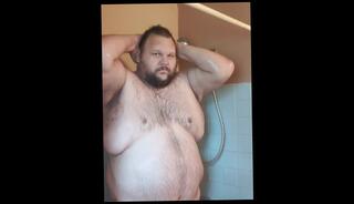 Video 1585805383: chubby male solo, ball gut, chubby fat amateur, chubby belly, solo male shower