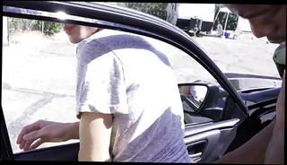 Video 916583801: interracial anal threesome, interracial gay threesome, car threesome