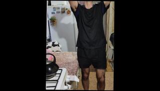 Video 1516373203: amateur solo male, kitchen solo