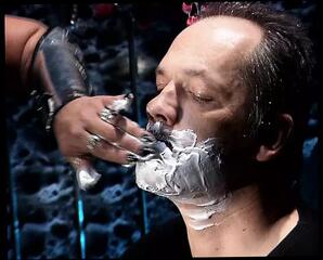 Video 1609700041: submissive bdsm bondage, bondage domination bdsm, bdsm wax play, extreme bdsm punishment, wax dildo, latex punishment, threesome punish, dildo play blowjob, dominates straight, extreme dildo insertion, wax mouth, latex lingerie