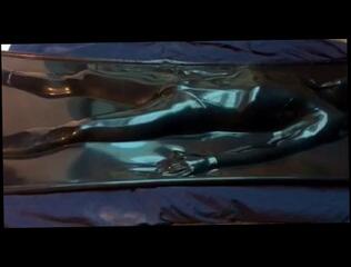 Video 1590568583: latex fetish bondage, latex vacuum bed, latex solo, amateur solo male