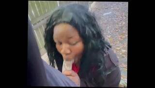 Video 1530343755: bbw whore sucks, bbw ebony sucking, bbw sucks black, ebony bbw blowjob, bbw public, dick sucking