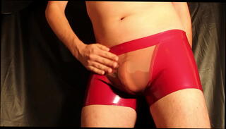 Video 1382215585: fetish gay piss, latex piss, amateur gay piss, piss tease, short piss, bulge fetish