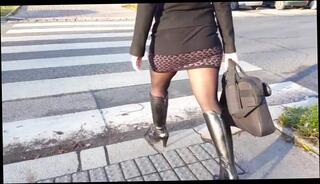 Video 374702804: latex high heels, stockings latex lingerie, black pantyhose