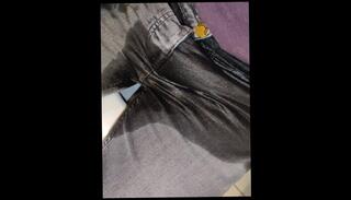 Video 1566280833: piss pee jeans, pissing peeing wetting, pee desperation pissing, solo male pee, solo gay amateur, soaking wet piss, piss soaked clothes