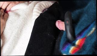 Watch the video about White Mohair Sweater Green Angora sweater with a remote controlled vibrator for hands free cum