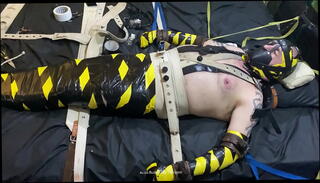 Video 1440912445: diaper slave, slams slave, plugged slave, leather straps, strapped bed