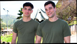 Video 1102840404: gay bareback hunk, bareback sex gay, military hunk bareback, stroking big hard cock, mouth hard cock