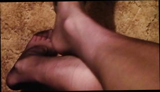 Video 1571245001: pantyhose tease, pantyhose shoe, pantyhose play, shemale