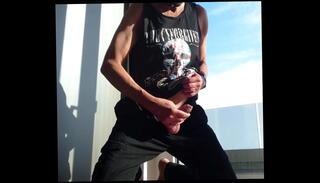 Video 1618403325: feet wanking, horny feet, masturbating feet, amateur feet, barefoot, mask wank