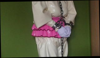 Video 1214202701: latex bdsm, latex solo, solo shemale toying, bdsm sex toys, solo shemale amateur, solo toy hd, chained