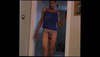 Watch the video about Michael a caged femboy