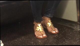 Video 379294704: foot fetish, candid feet, ebony feet