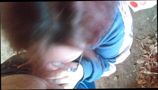 Video 1154530805: bbw bukkake, bbw blowjob cum, bbw couple, blows outside, swallow