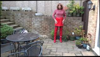 Video 371924004: piss cum, crossdresser masturbation, gay crossdresser, skirt pissing, piss boots, pissing red, crossdresser outdoor, thighs cum, wanking
