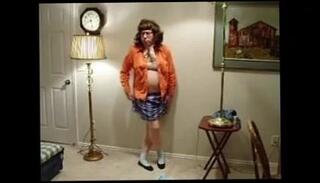 Video 285002801: gay crossdresser, amateur crossdresser, cheerleader skirt