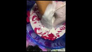 Watch the video about Foot milk bath with roses